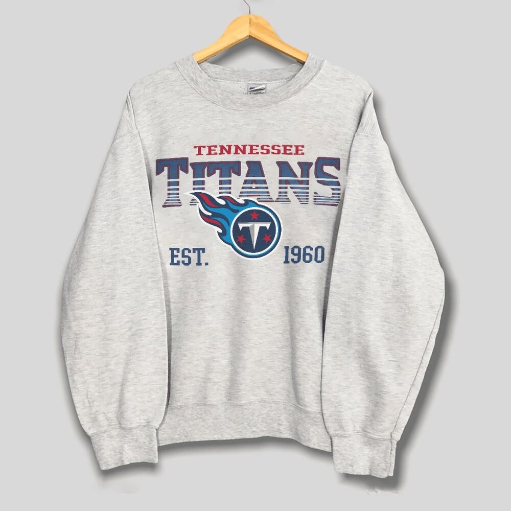 Vintage Tennessee Titans EST 1960 Team Logo Unisex Sweatshirt, NFL Shirt Tee